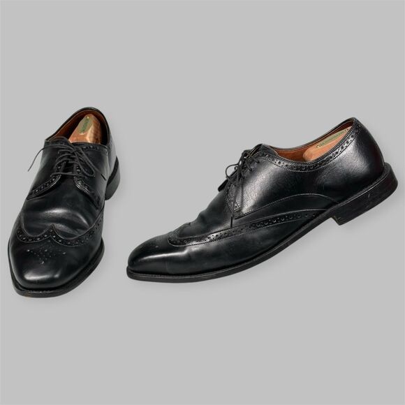 Allen Edmonds Shoes Mens Size 13 D Bel Air Black Wingtip Leather Oxford - Picture 1 of 16